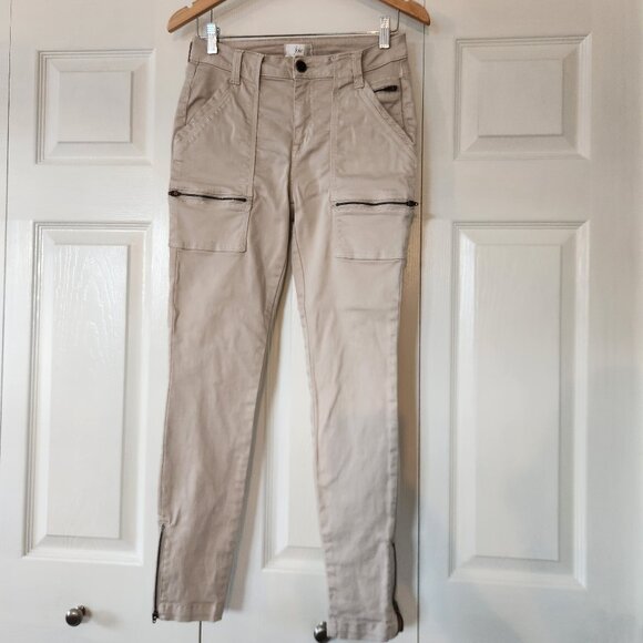 Joie Park Cargo pants Peyote zipper ankle cropped - Picture 2 of 12